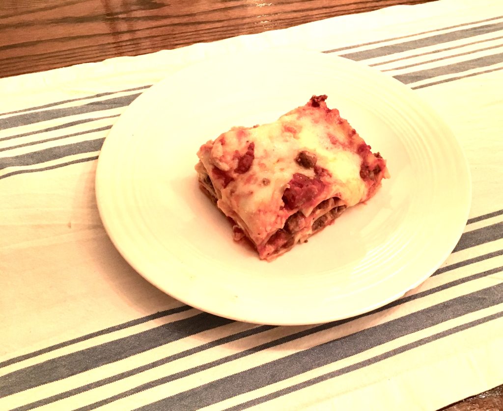 slice of simple to make no recipe lasagna
