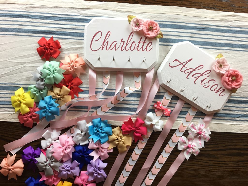 DIY Barrette Holders hold a ton of hair bows The Cheeky Homemaker