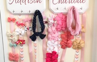 barette holder DIY keeps hair bows organized