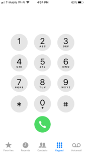 Teach your children your phone number on iPhone number pad