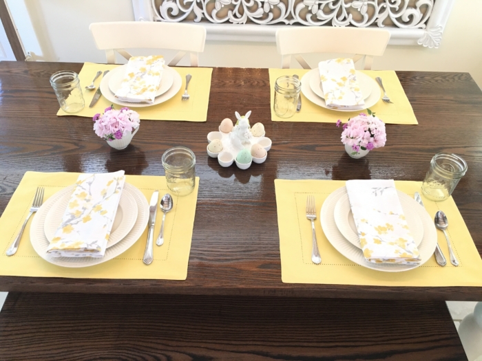 placesettings for my spring tablescape