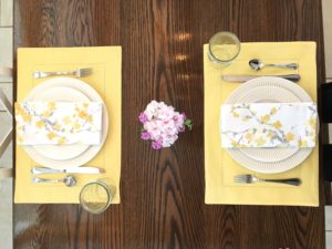 Spring Tablescape Placesettings