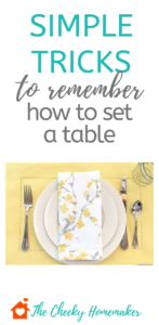 Simple Tricks to remember how to set a table pin