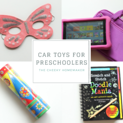Toys for preschoolers in their car seat