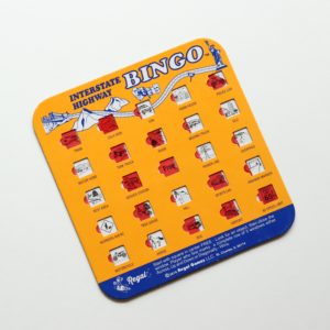 Bingo game as a preschooler car seat toy