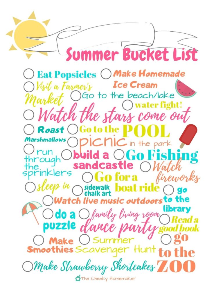 Summer Bucket List Ideas 