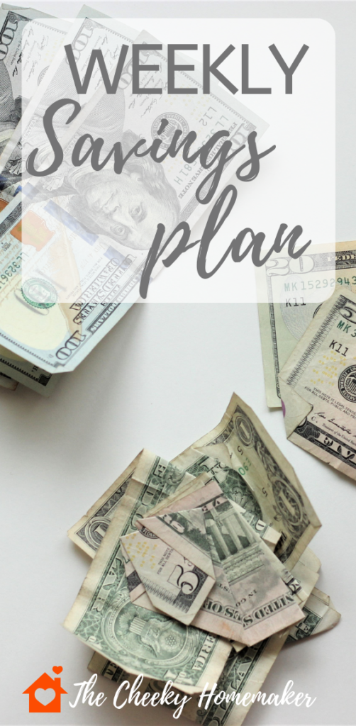 Weekly savings plan to stay out of debt forever