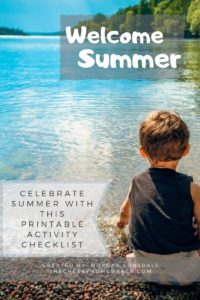 Welcome Summer Activity Checklist